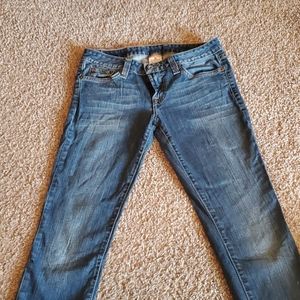 Lucky Brand light wash "Dungarees" size 4/27"